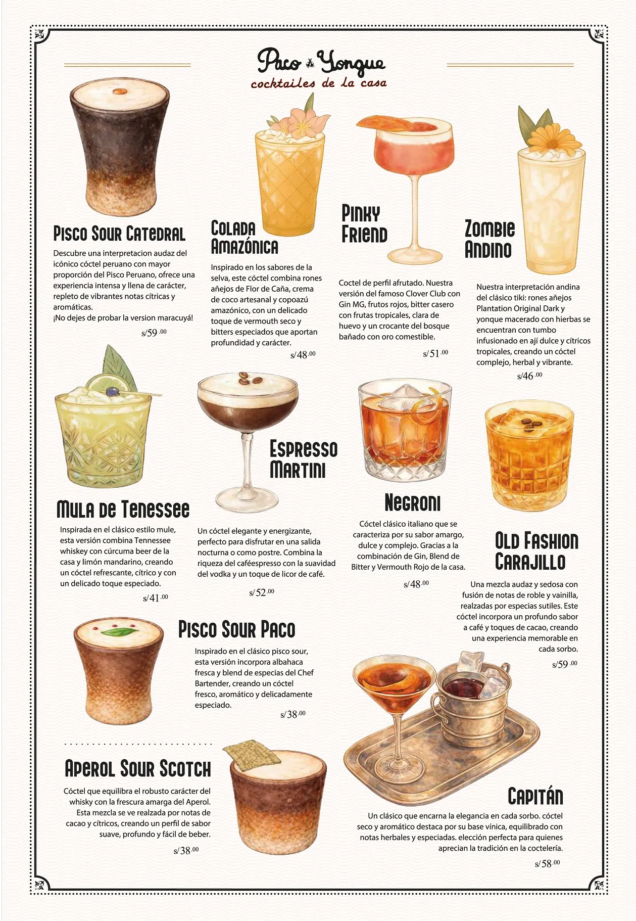 Carta Bebidas